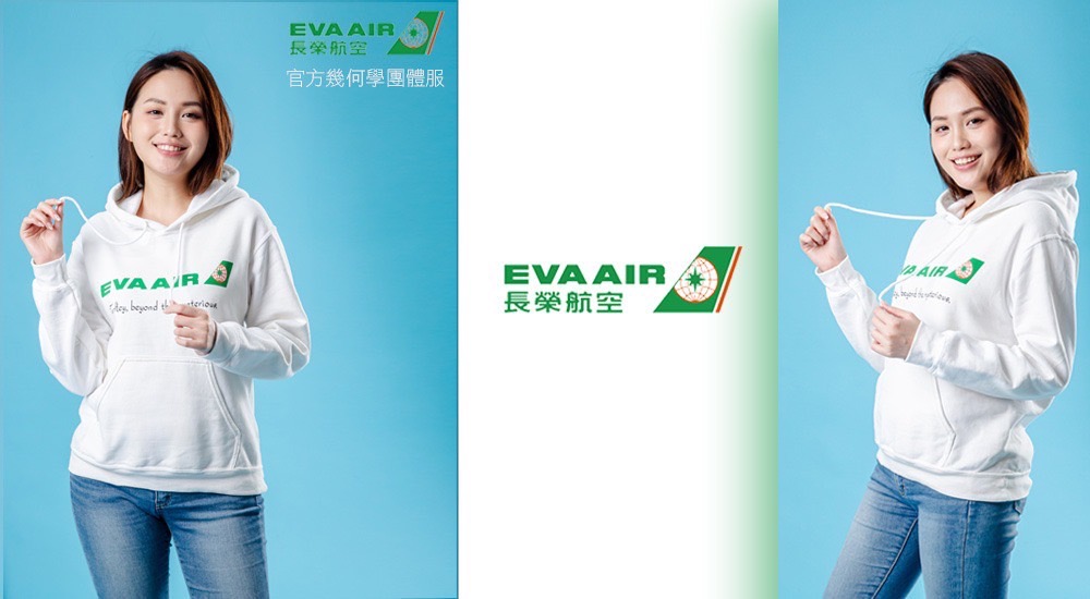 官方幾何學-EVA Air長榮航空公司 大學T恤