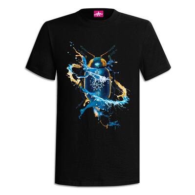 客製化T-shirt印刷 –藍色甲蟲