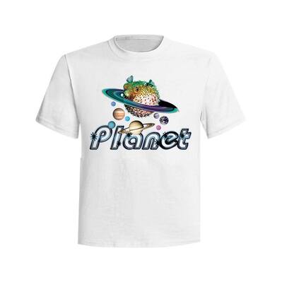 客製化圖案T-shirt設計-星球河豚