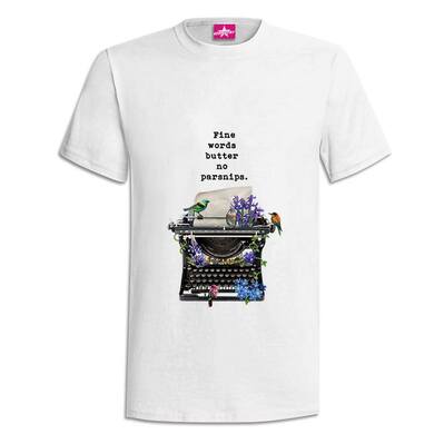 客製化T-shirt印刷 –打字機與小鳥