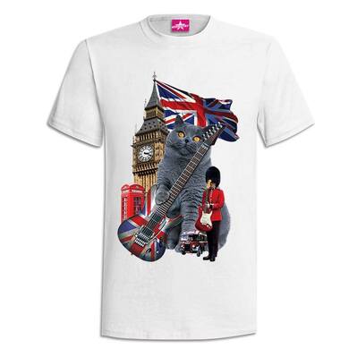 客製化T-shirt印刷 –英國藍貓