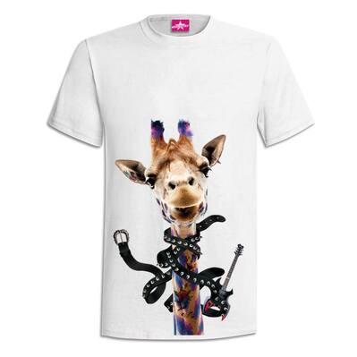 客製化T-shirt印刷 –皮帶長頸鹿